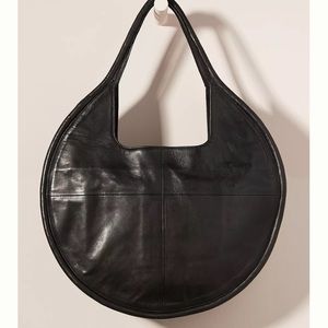Anthropologie Black Leather Julien Tote Bag